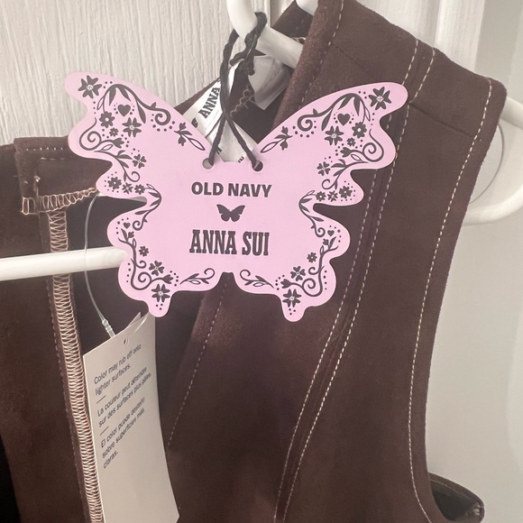 ANNA SUI X OLD NAVY Elegant Brown Sleeveless Dress - Picture 7 of 10